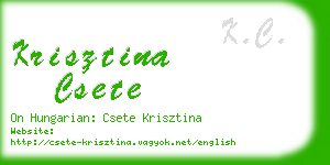 krisztina csete business card